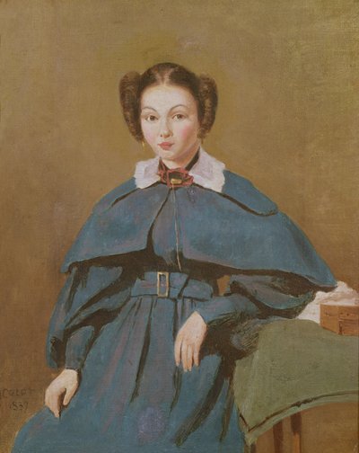 Portret van Madame Baudot, de nicht van de kunstenaar, 1837 door Jean Baptiste Camille Corot